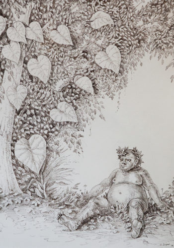 D54 BACCHUS_1972_encre de chine et plume_53x45cm D54 BACCHUS_1972_encre de chine et plume_53x45cm