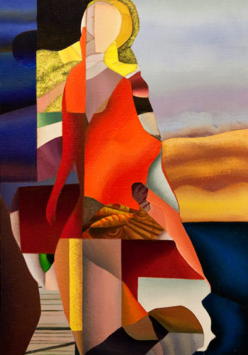 Geneviève Hugon - Sur le Sable - 1995 - Huile sur toile - 74x52 cm
