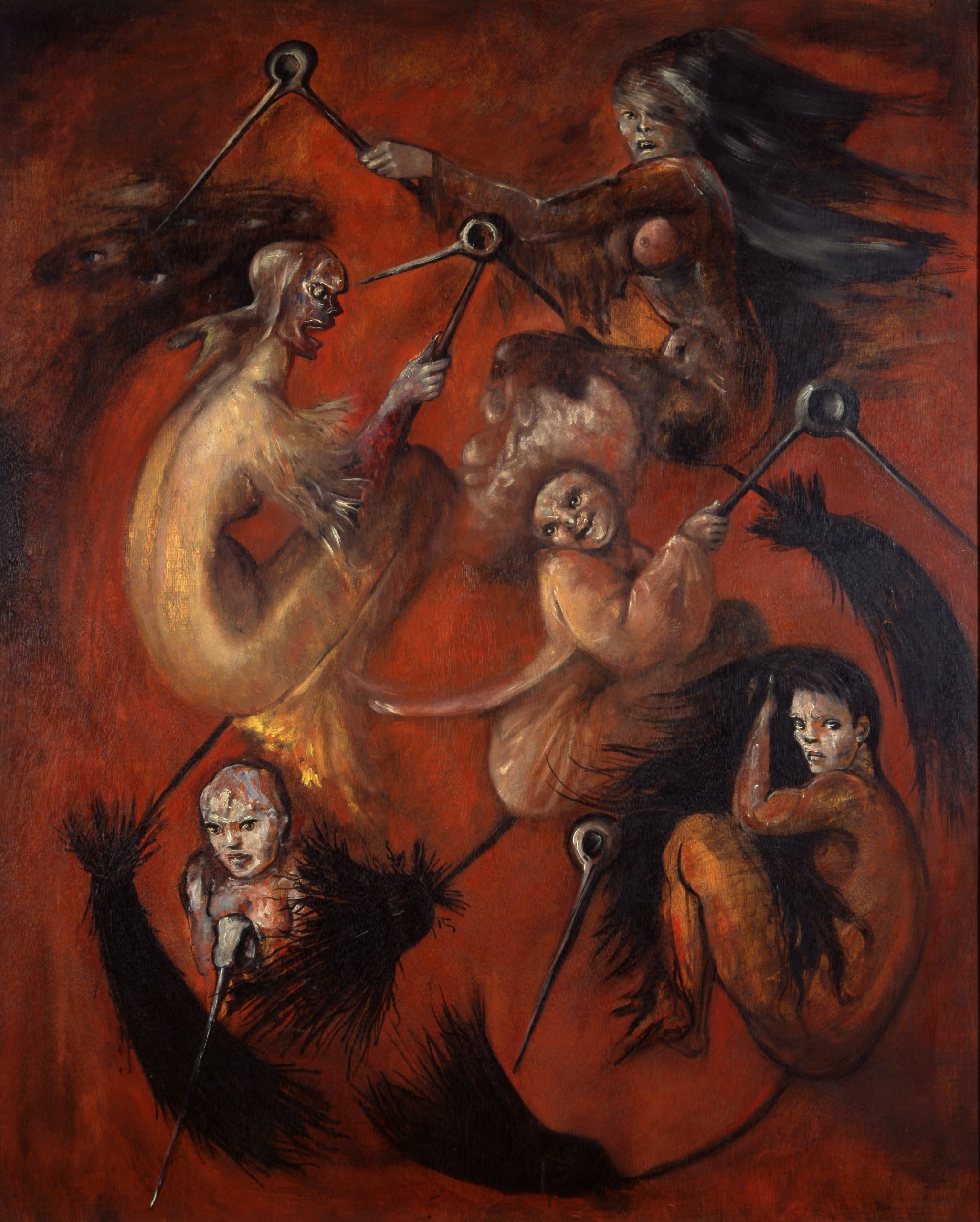 LES SORCIÈRES_1959_HUILE SUR PANNEAU_100x81cm