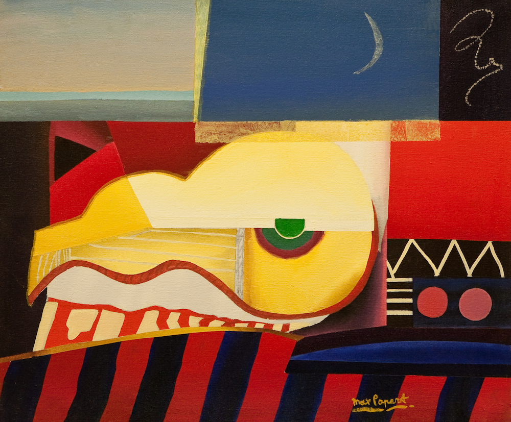 MAX PAPART_YELLOW GUITAR_HST_65X54CM