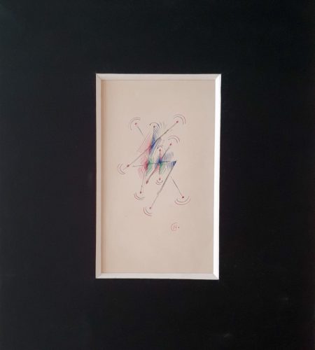 PG8 cadence et rythme, stylo de couleur sur papier, 1935, 21 x 13,4 cm