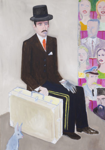 Edouard SACAILLAN, l'acteur et les spectateurs, 144x96cm,acrylique sur toile,2015