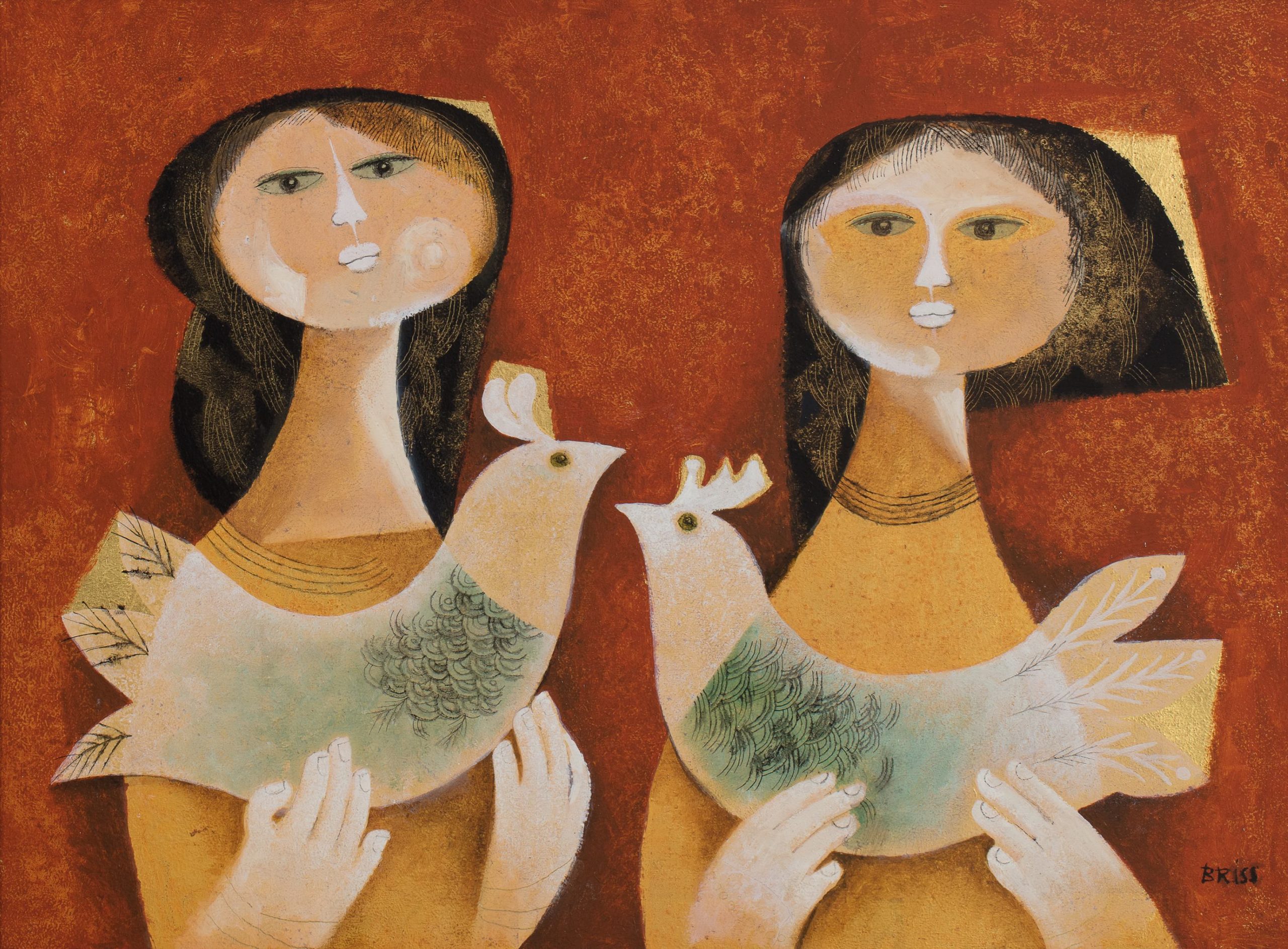 Jumelles et jumelles, 60x80cmsite